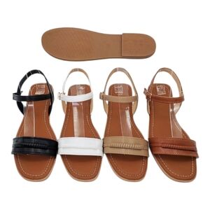 Elegant Women's Sandals - Black, White, Tan, and Brown
